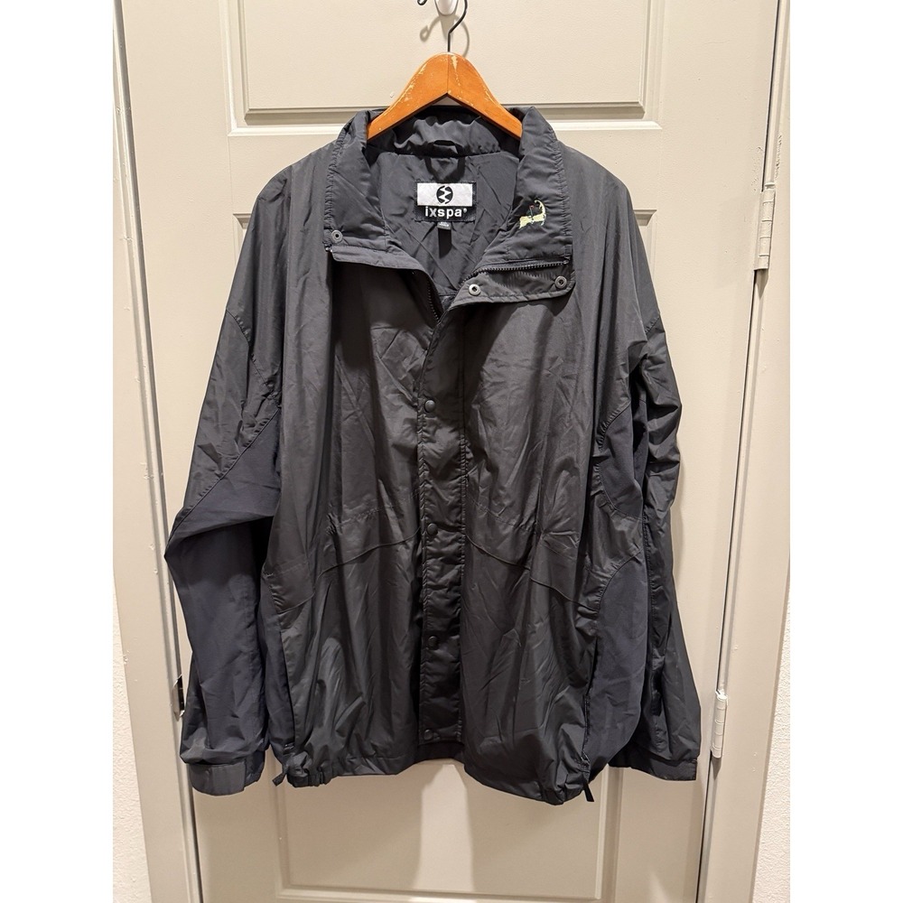 IXSPA Masters Golf Jacket Mens 2XL Black Windbreaker Augusta National‎